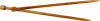 Firkantede Strikkepinde Sæt - Bambus Træ - B 10 Mm - L 35 Cmr