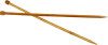 Firkantede Strikkepinde Sæt - Bambus Træ - B 9 Mm - L 35 Cm