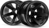 Super Star Mt Wheels Front Black22In2Pcs - Hp2105 - Hpi Racing