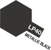 Tamiya - Lacquer Paint - Lp-40 Metallic Black Gloss - 82140
