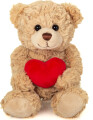 Teddy Hermann - Beige Bamse Med Hjerte 20 Cm