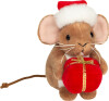 Teddy Hermann - Julemus Bamse Med Julegave - 11 Cm