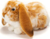 Teddy Hermann - Liggende Kanin Brun-Hvid 30 Cm