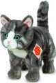 Teddy Hermann - Stående Kat Gråstribet 20 Cm