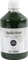 Tekstilmaling - Halvdækkende - Olivengrøn - 500 Ml