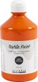 Tekstilmaling - Halvdækkende - Orange - 500 Ml