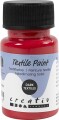 Tekstilmaling Solid - Dækkende - Rød - 50 Ml