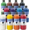 Temperamaling - Mat - Halvdækkende - Assorteret - 12X500 Ml