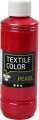 Tekstilmaling - Textile Color Pearl - Perlemor - Rød 250 Ml