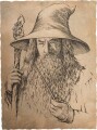 Hobbitten The Hobbit Plakat - Gandalf Portræt - 20 X 28 Cm