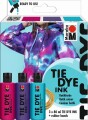Marabu TIE DYE INK batik dye set pastel, 3 x 80 ml tinte al agua, incl. cintas elásticas, tinte batik para textiles de colores claros con hasta un 20% de contenido de Marabu TIE DYE INK batik dye set pastel, 3 x 80 ml tinte al agua, incl. cintas elásticas, tinte batik para textiles de colores claros con hasta un 20% de contenido de