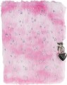 Tinka - Dagbog Rosa Plys Mhjerter Mlås