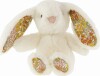 Kanin Bamse - Hvid Med Blomster - 18 Cm - Tinka