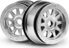 Tr-10 Glue-Lock Wheel Matte Chrome 120X60Mm2Pcs - Hp108321 - Hpi Racing
