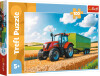 Trefl - Puslespil - Traktor Med Trailer 100 Brikker