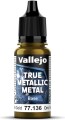 Vallejo 77136 - True Metallic Metal Base - Greenish Gold 18 Ml