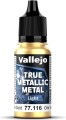 Vallejo 77116 - True Metallic Metal Light - Greenish Gold 18 Ml