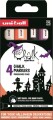 Uniball - Chalk Marker Kridttusser - 4 Stk - Halloween