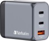 Verbatim - Gnc-65 Gan Oplader 3 Port 65W Usb-Ausb-C