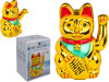 Vinkekat Figur - Guld Farve - Ca 20 Cm