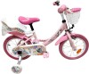 Volare - Unicorn Cykel - 14 Tommer - Støttehjul Kurv Sæde - Pink