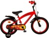 Volare - Børnecykel Med Støttehjul - 16 Tommer - Biler - Rød