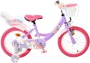 Volare - Unicorn Cykel - 16 Tommer - Støttehjul Kurv Sæde - Lilla