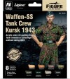 Vallejo - Figur Maling Sæt - Waffen-Ss Tank Crew Kursk 1943 - 1 35 - 8X17