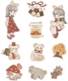 Washi Stickers - Dukker Og Bamser - Klistermærker - 30 Stk