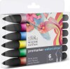 Promarker Watercolour Markers - 6 Vandfarve Tusser - Floral - Winsor Newton