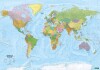 World Map Political - Physical Poster