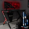 X Rocker - Gaming Bord - Ocelot Carbon - Blå Og Røde Stickers