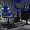 X Rocker - Gaming Stol - Juniorteen - Saturn - Mid-Back - Sort Blå