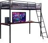 Xrocker Hq High Sleeper Gaming Bed With Desk - Black And Red