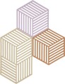 Zone Denmark - Hexagon Bordskånere - 3 Stk - Lupin Varm Sand Lys