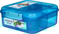 Sistema - Bento Cube Madkasse - Lunch - 1 25 L - Blå