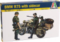 Italeri - Bmw R75 Med Sidevogn Byggesæt - 1 35 - 0315S