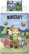 Minecraft - Sengetøj - Voksen Str - 140X200 Cm