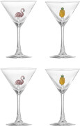 Bloomingville - Misa Cocktailglas Med Figur - Klar - Glas - 4 Stk