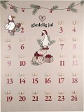 Pakkekalender Ophæng - Glædelig Jul - Tavle Med Kroge