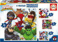 Educa - 4 Puslespil Med 12-16-20-25 Brikker - Spidey Amazing Friends