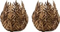 House Doctor - Fyrfadsstage - Mara - Antik Guld Finish - 2 Stk