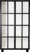 Bloomingville - Isabel Vitrineskab - Sort - Eg Træ - 114X200X43 Cm