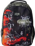 Kaos - 2-I-1 Skoletaske - Freestyle - Sort Orange