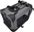 Transporttaske Til Dyr - Foldbar - 60 X 42 Cm - Grå - Ls Petproducts
