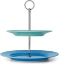 Lyngby Porcelæn - Rhombe Color Etagere 27 Cm - Blue Green