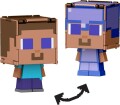 Minecraft Figur - Flipping Figs - Steve Og Steve Med Rustning