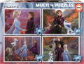 Educa - Frozen Ii Multi 4 Puzzles - 50 80 100 150 - Puslespil