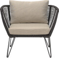 Bloomingville - Mundo Loungestol - Udendørs - Sort - Metal