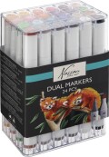 Nassau Fine Art - Dual Markers - 2-I-1 Tusser - 24 Stk
